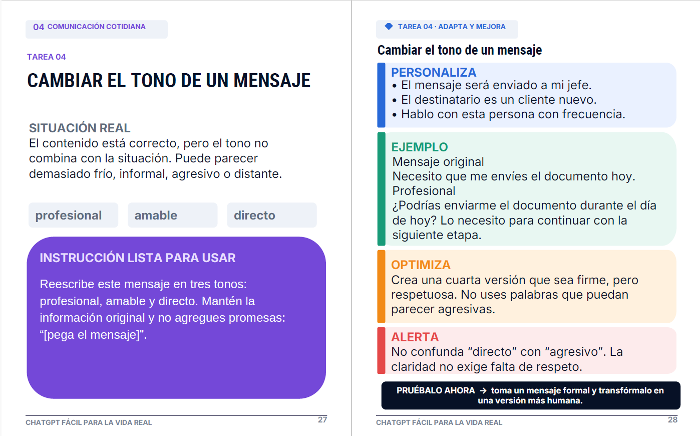 Páginas internas en dispositivos digitales